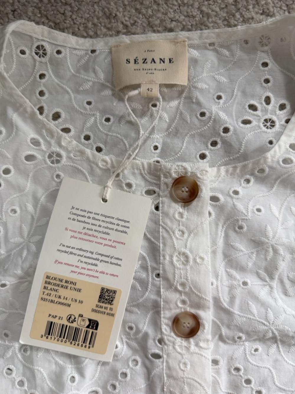 NWT Sezane Roni Blouse - Picture 5 of 8